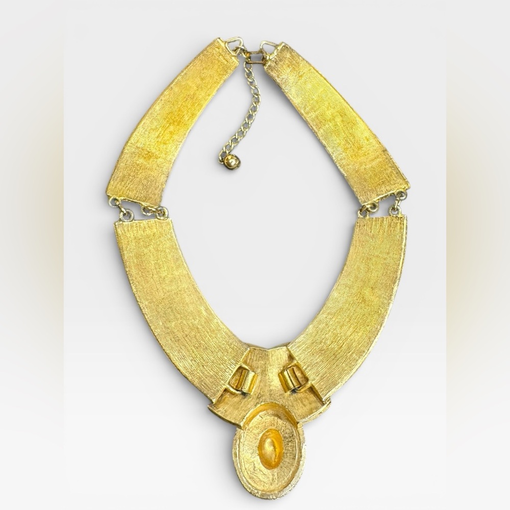 NAPIER 1971 Egyptian Collection Bib Necklace, BOOK PIECE - Picture 15 of 16